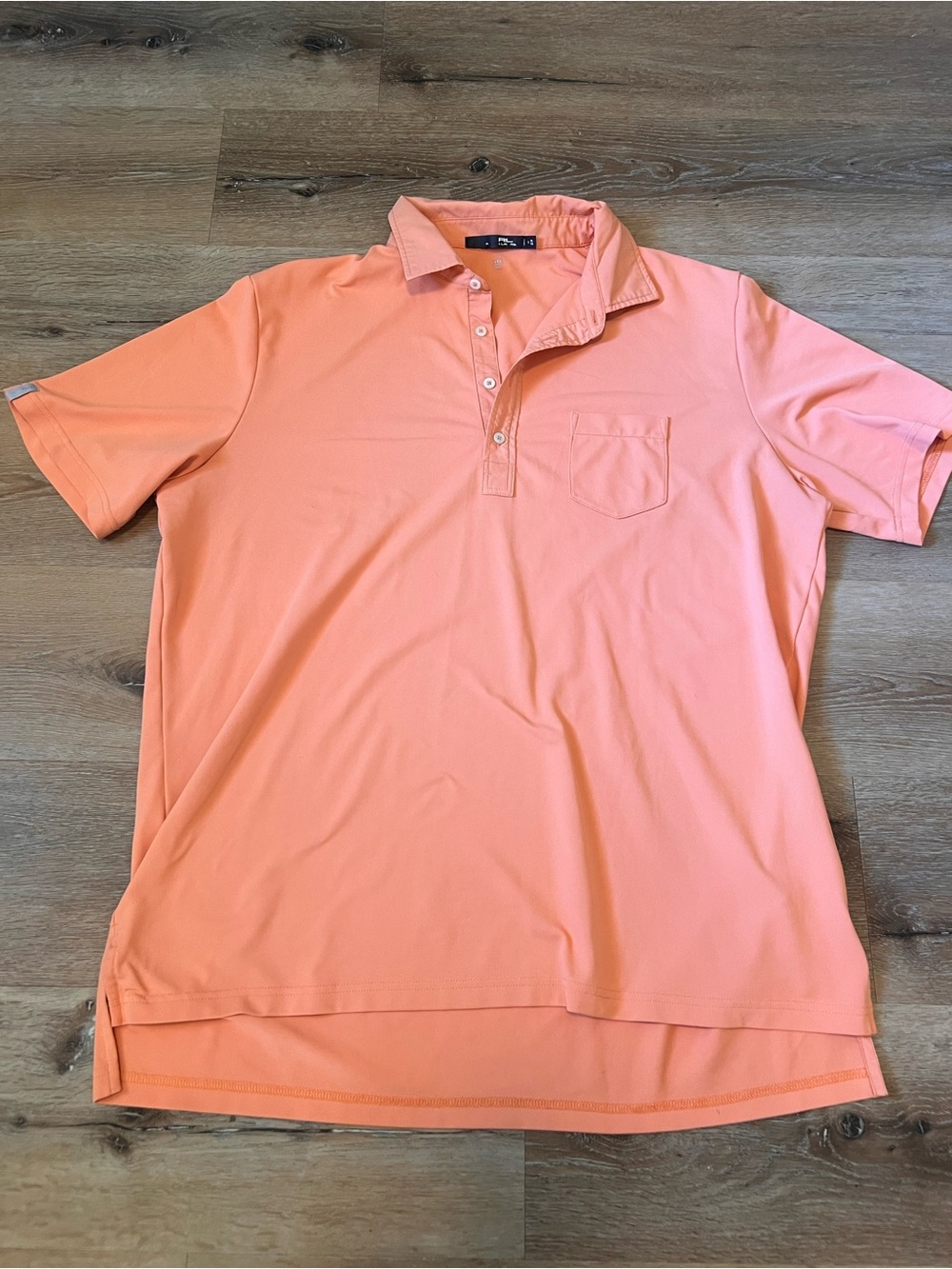 RL Ralph Lauren XL Men's Pocket Polo Shirt - Peach
